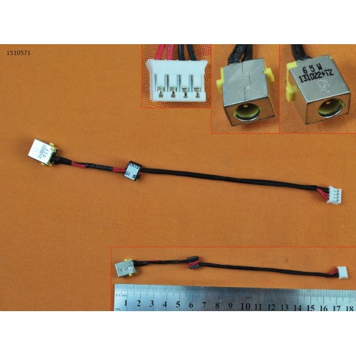 Разъем гнездо питания для ноутбука Acer Aspire V3-531 V3-531G V3-551 V3-551G V3-571G Pj338 (5.5*1.7 с проводом/кабелем)