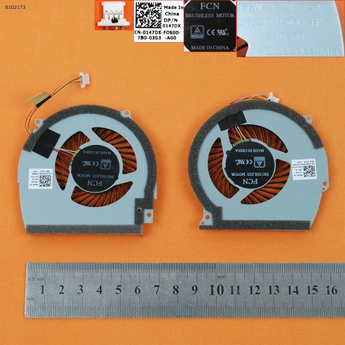 Вентиляторы CPU+GPU для ноутбука Dell Inspiron 15 7566 7567 7000, (0147DX, 0NWW0W, DC28000IMF0, DC28000IOF0, Original)