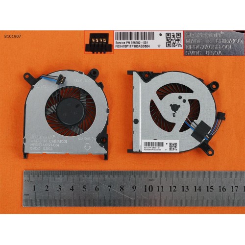 Вентилятор для ноутбука HP 240 245 246 G6 14-BS 14T-BS 14-BW 14Z-BW 14Q-BU TPN-Q187, (925352-001, NFB67A05H-001, 0FJJV0000H, Original)