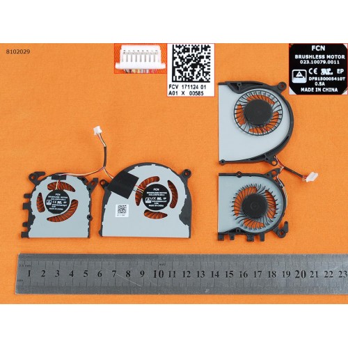 Вентилятори кулеры для Xiaomi PRO13 Mi Air 13.3 2016-2017, (FA05B12 01A01X 023.1007A.0011 023.10079.0011 FHQV, Original)