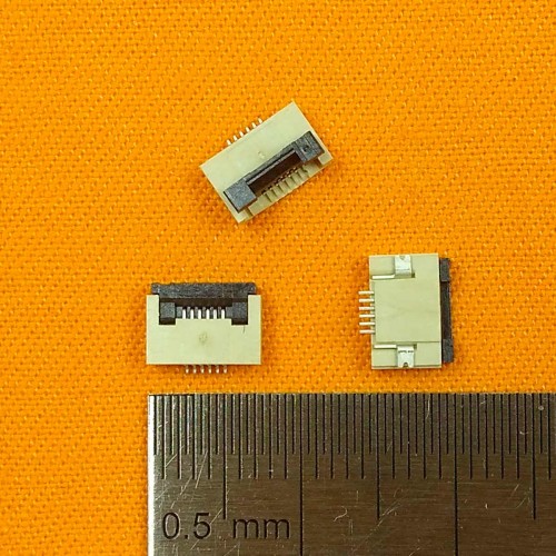 FFC Роз'єм 6pin*0.5mm, Flip type, контакти внизу