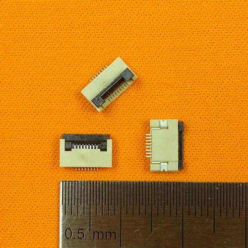 FFC Роз'єм 8pin*0.5mm, Flip type, контакти внизу