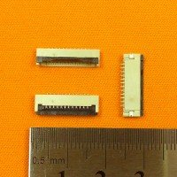 FFC Разъем 12pin*1.0mm, Flip type, контакты внизу