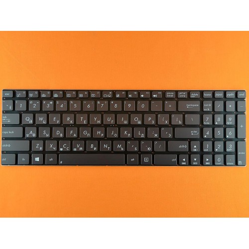 Клавиатура для ноутбука Asus Zenbook Ux51 UX51VZ series, RU (серая, с подсветкой, Original)