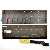 Клавиатура для Dell Inspiron Gaming 15 7566 7567 7588, RU, Black/Red, Backlit
