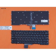 Клавиатура для Dell Latitude 7370 E7370, RU, (чёрная, без рамки, с подсветкой, Original)