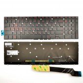 Клавіатура для Dell Inspiron Gaming 15 7566 7567 7588, RU, Black/Red, Backlit