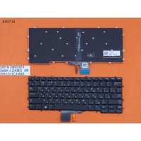 Клавиатура для Dell Latitude 7370 E7370, RU, (чёрная, без рамки, с подсветкой, Original)