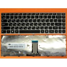 Клавиатура для Lenovo G40-70 Flex 2-14 RU (черная с серой рамкой, Original)