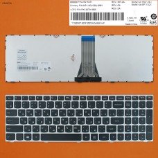 Клавіатура для Lenovo IdeaPad g50-30 G50-70 Z50-70 B50-30 B50-45 Z51-70 300-15ISK 500-15ISK, RU, (чорна з сірою рамкою)