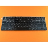Клавиатура Toshiba Satellite L40-A C40d RU (чёрная, глянцевая рамка, с подсветкой, Original)