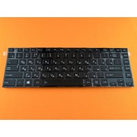 Клавіатура Toshiba Satellite L40-A C40d RU (чорна, глянцевая рамка, з підсвіткою, Original)