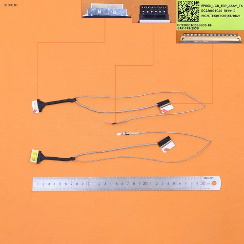 Шлейф матриці для HP 15-db 15-da, TPN-C136, (DC020031G00, EPK50, L20442-001, eDP 40pin, With touch, Original)