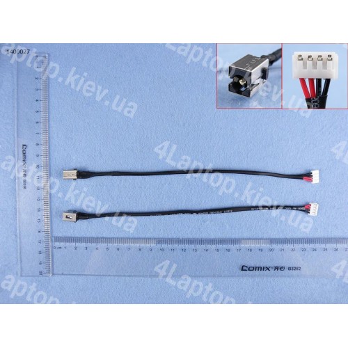 Разъем питания для ноутбука Toshiba C850 C870 C875 L850 K855d L875d L870d, C50-A C55d L50-A, (H000037850, с проводом 23см)