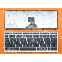 Клавиатура для Lenovo IdeaPad Z400 US Silver frame black