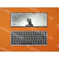 Клавіатура для Lenovo Z400, чорна, срібляста рамка, win8, IT