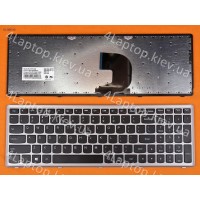 Клавіатура для Lenovo IdeaPad Z500 US (чорна з сірою рамкою)