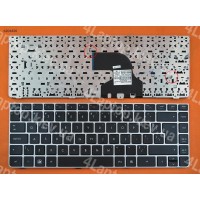 Клавіатура для HP ProBook 4330S 4331S 4430S 4431S 4435S 4436S Series, US, чорна, срібляста рамка