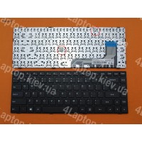 Клавиатура для Lenovo Ideapad 100-14IBY US чёрная, с чёрной рамкой