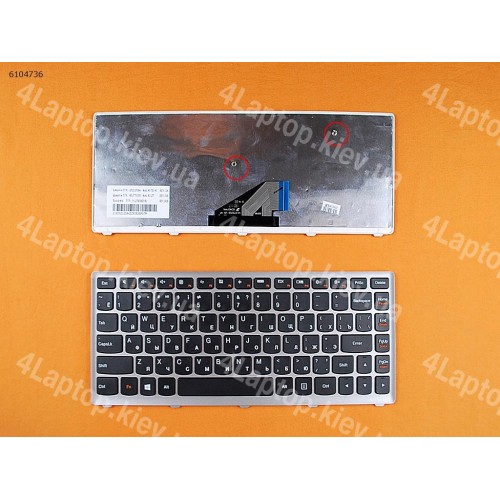 Клавіатура для Lenovo IdeaPad U310 RU (сіра рамка, Original)