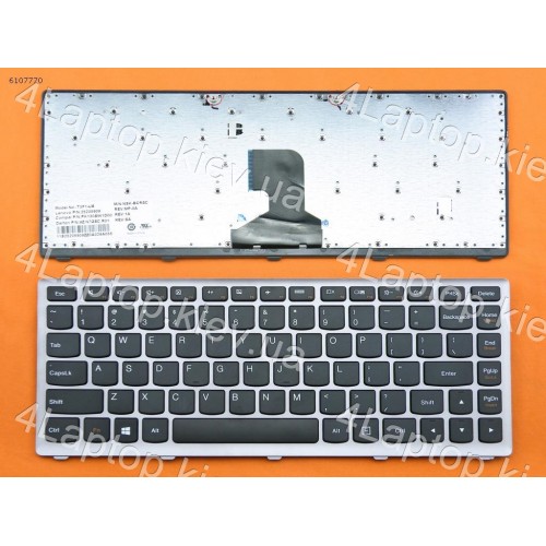 Клавіатура для Lenovo IdeaPad Z400 US Silver frame black