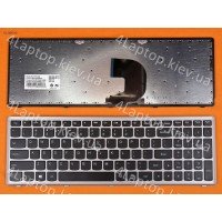 Клавіатура для Lenovo IdeaPad Z500 US (чорна з сірою рамкою)