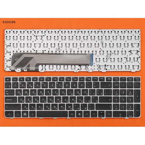 Клавіатура для HP ProBook 4535S 4530S 4730S RU (чорна, сіра рамка, Аналог)