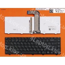 Клавіатура Dell Vostro 3350 3450, Inspiron 14R n5050 N5040, XPS 15 L502X 5520 7520 RU (чорна, з підсвіткою, з рамкою, Original)