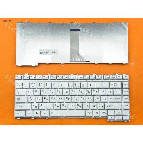 Клавиатура Toshiba Satellite A200,A205,A210,A215,A300,A305,M200,M300,L300. RU, Silver