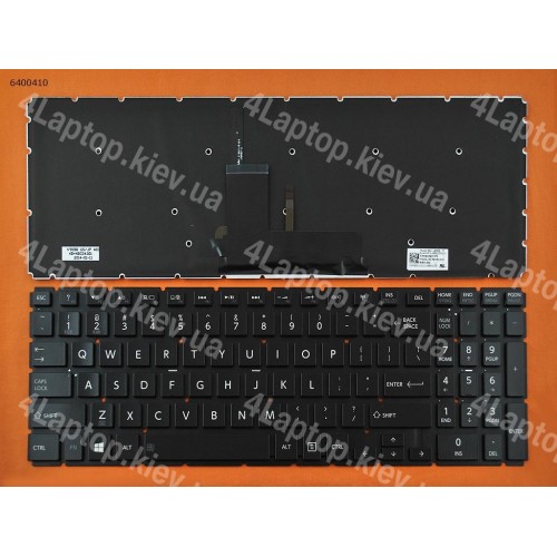 Клавиатура для ноутбука Toshiba Satellite L50-B US (чёрная, без рамки, с подсветкой, Original)