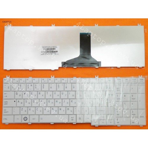 Клавиатура Toshiba Satellite C650,C655,L650,L655,L670,L675, Satellite Pro C650,L650,L670. RU,Белая глянцевая