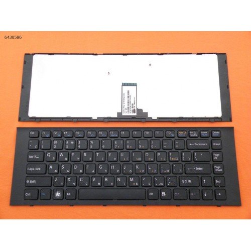 Клавіатура Sony Vaio VPC-EG VPC-EK чорна, чорна рамка