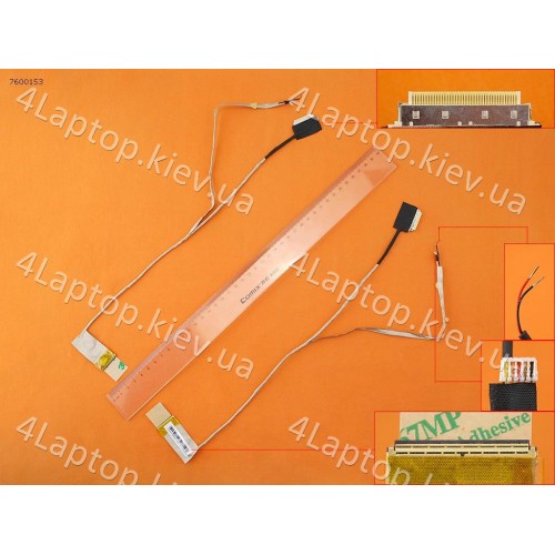 Шлейф матрицы для ноутбука Asus K53e X53s K53sc, (без микрофона, Version 2)