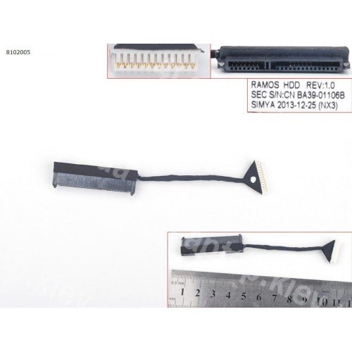 Шлейф HDD/SSD для Samsung NP200A5B NP300V4A NP300V5A NP400B4B NP700G7A, L=60mm