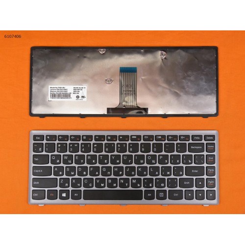 Клавиатура для ноутбука Lenovo G400s Type 80AC 80AU Ideapad Flex 14 80C4, RU, Black/Grey, Original