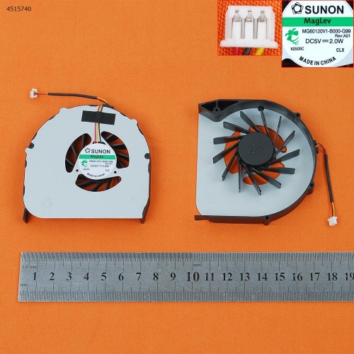 Вентилятор для ноутбука Acer Aspire 5536 5536G 5542 5542G 5740 5740G, (3Pin, Version 2, 60.4FN11.002, 23.10303.001, MG55150V1-Q080-G99, MG60120V1-B000-G99)