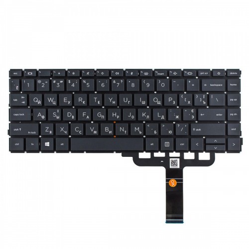 Клавиатура для ноутбука HP ProBook 440 445 G8 series, RU/UA, Black, с подсветкой