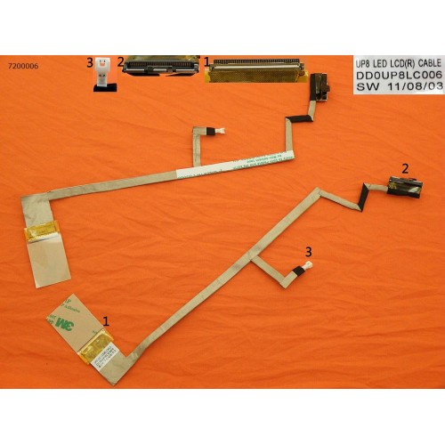 Шлейф матриці для HP Pavilion DV6-1000 DV6-2000 series, (DD0UP8LC006, DD0UP8LC000, 40pin LED, Аналог)