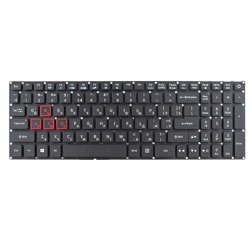 Клавиатура для ноутбука Acer Predator Helios 300 G3-571 G3-572 PH315-51 PH317-51, RU/UA, Black, с подсветкой