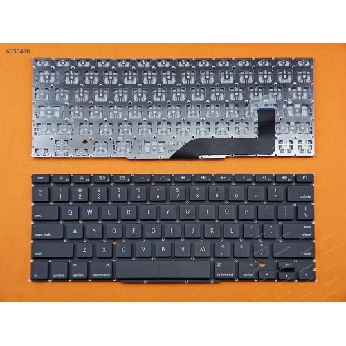Клавиатура для ноутбука Apple Macbook Pro 15" Retina A1398, 2012 2013 2014 2015, US, Black (горизонтальный Enter)