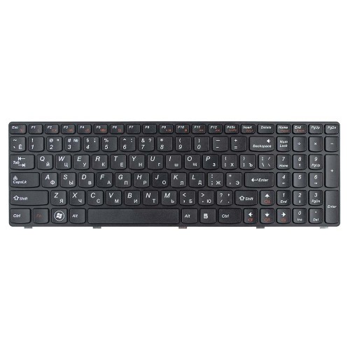 Клавиатура для ноутбука Lenovo Y570 series, RU, Black