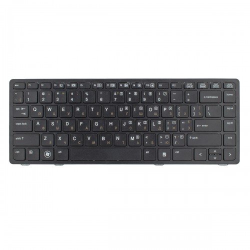 Клавіатура для ноутбука HP Elitebook 8470 8460 ProBook 6460 6470, RU/UA, (Black, w/o trackpoint)