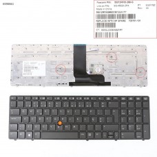 Клавиатура для HP EliteBook 8560W, PO, (серая, с поинтстиком)