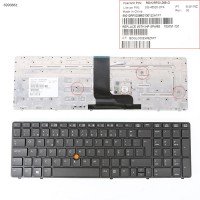 Клавіатура для HP EliteBook 8560W, PO, (сіра, з поінтстиком)