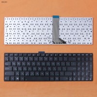 Клавиатура для Asus X502CA S500CA K555LA F553MA K553MA X553MA X553MA, RU, (черная, с креплением)