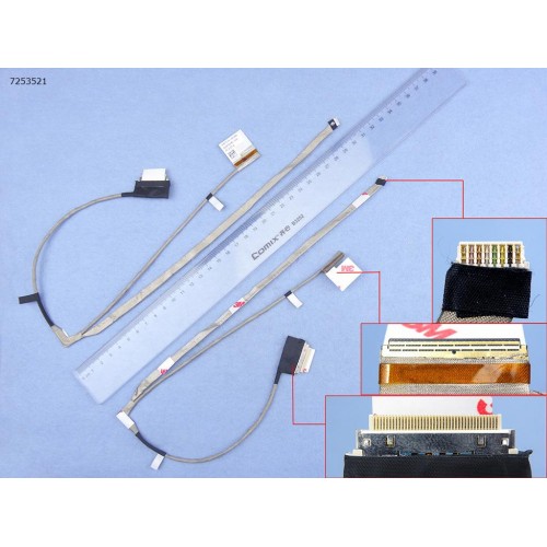 Шлейф матрицы для ноутбука Dell Inspiron 15 3521 3537, 15R 5521 5537, (LVDS 40pin HD w/o touch, 0DR1KW, DC02001MG00)