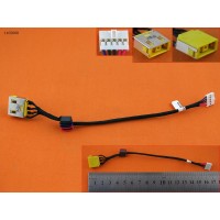 Роз'єм живлення для Lenovo G500s, G505s, G400s, G405s, PJ608, (Square Yellow+pin з проводом/кабелем 14.5см)