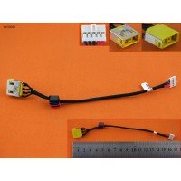 Роз'єм живлення для Lenovo G500s, G505s, G400s, G405s, PJ608, (Square Yellow+pin з проводом/кабелем 14.5см)