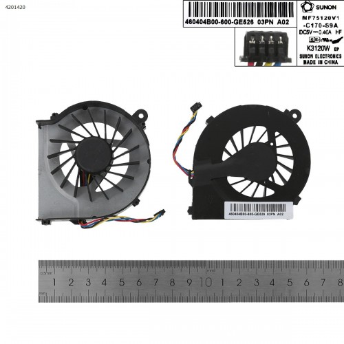 Вентилятор кулер для ноутбука HP Pavilion G4/G6/G7-1000, CQ42 CQ56 CQ58 CQ62, HP 240 245 246 250 255 G1, (4pin, Металл, Аналог)