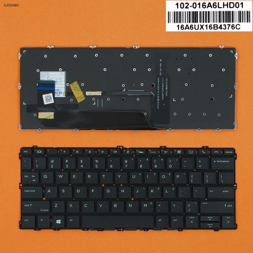 Клавіатура для ноутбука HP EliteBook X360 1030 G2, US, (чорна, з підсвіткою, 904507-001)